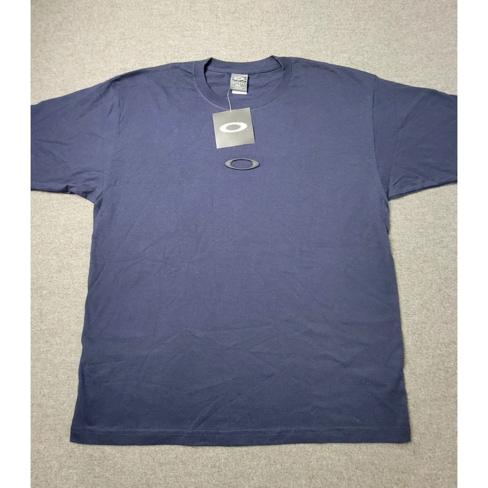 Oakley Silicone Software T-Shirt Mens XL Navy Blue Short Sleeve Gorpcore Vtg